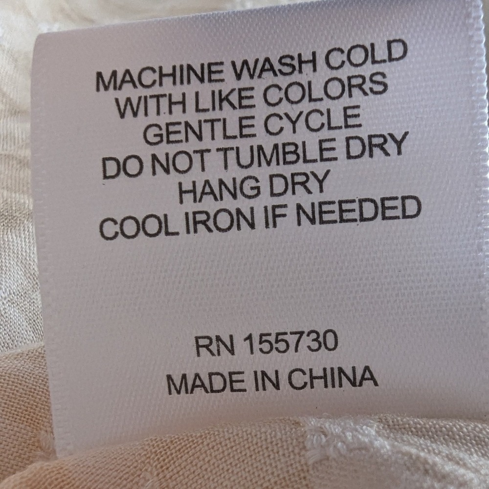 Jane + Delancey Peach Postage Stamp Print‎ Button Up Short Sleeve Women's Blouse - Picture 7 of 7